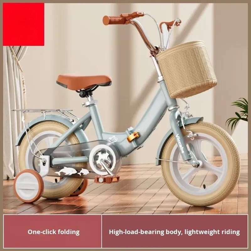 Carbon Bike Frame - 3-10세 남녀 어린이용 접이식 자전거, 고탄소강