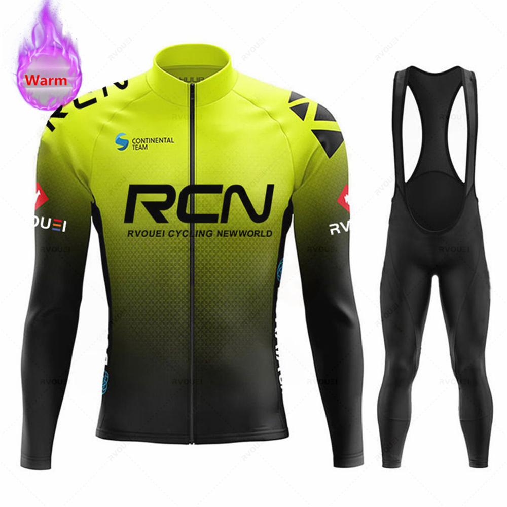 Rvouei 팀 겨울 열 플리스 사이클링 저지 세트 새 - Cycling Gear Brands 리뷰 및 가격