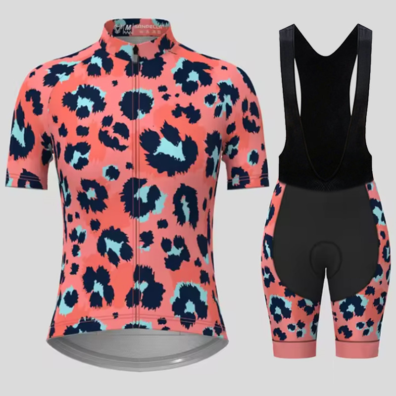 남성용 통기성 사이클링 세트 세트, 블루 레오파드 무늬 - Cycling Gear Brands 리뷰 및 가격