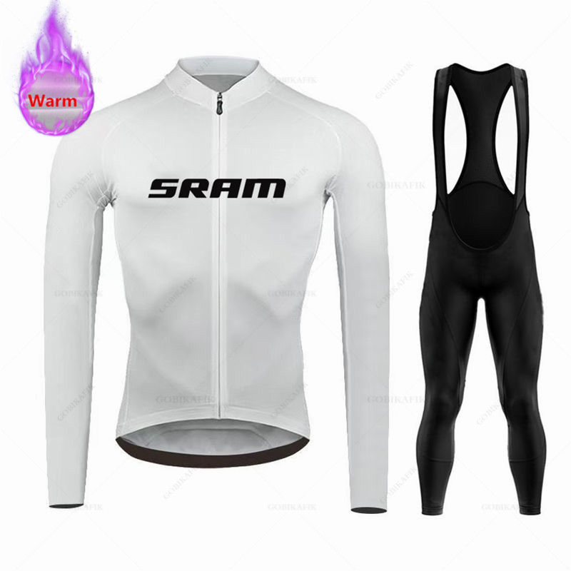 Sram 팀 겨울 긴 소매 열 양털 사이클링 저지 세트 - Cycling Bib Shorts 리뷰 및 가격